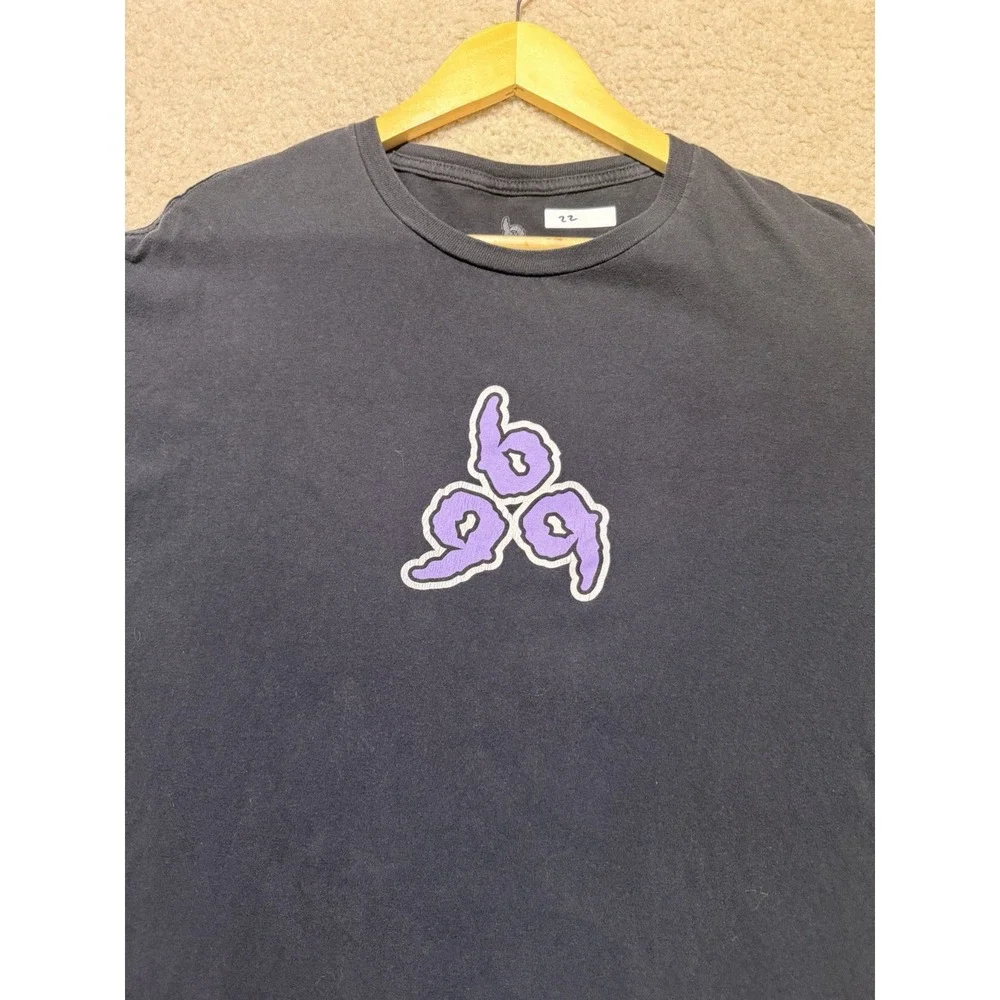 Juice WRLD Legends Never Die 999 T Shirt Black Purple Graphic Rap Tee Oversized